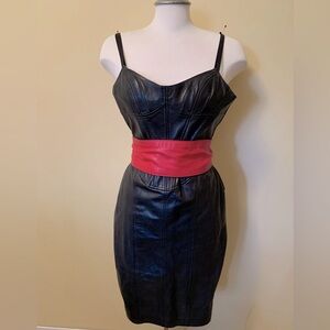 Rare Made in Canada Danier Leather Corset Dress 🤩